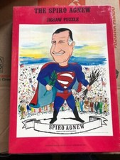 Vintage 1970 Spiro Agnew Superman Jigsaw Puzzle - Factory Sealed NIB Political