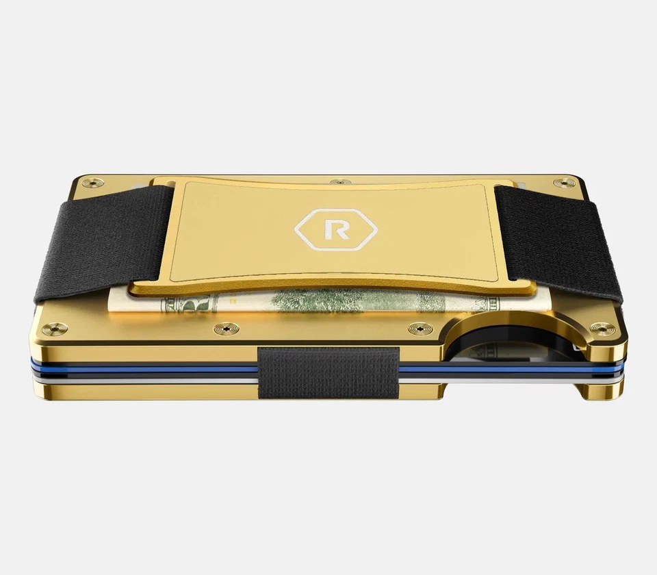 Ridge 2.0 Gold 24 karat Wallet RFID Blocking Minimalist for Men and Women New - Image 2 of 4
