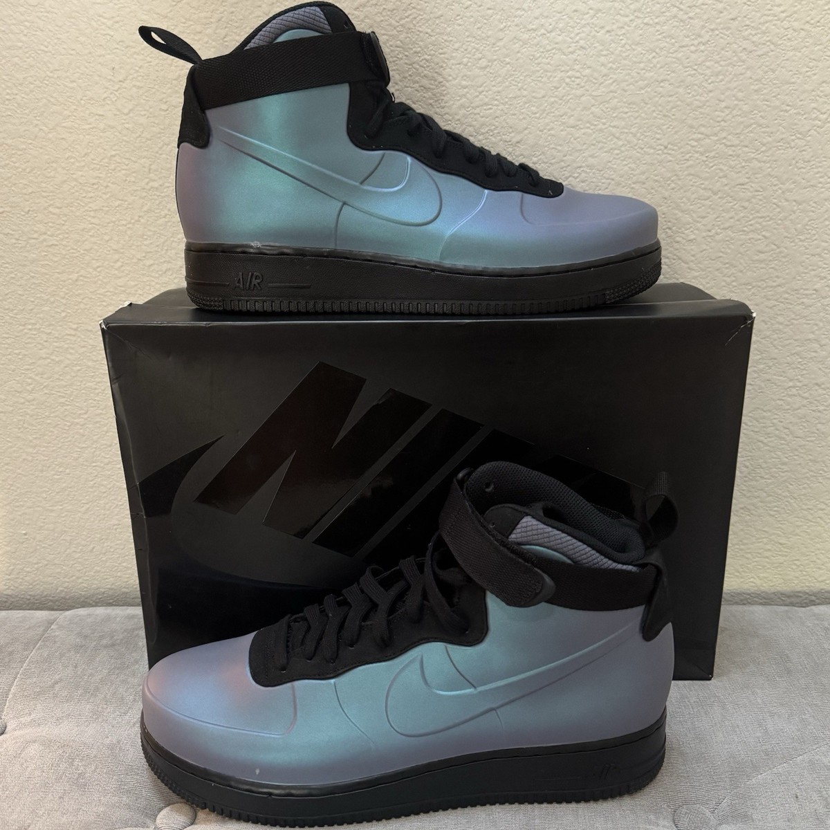 Nike Air Force 1 Foamposite Cup Light Carbon Shoes (2018) Sz 10