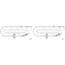 2x COFLE Handbremsseil Seilzug Feststellbremse für Volvo V70 II P80_ 2.4 SW