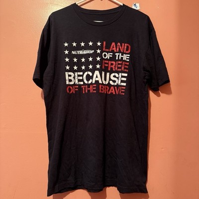 Nutrishop Corona Mens TShirt L Large Black Tee Shirt Patriotic American Flag