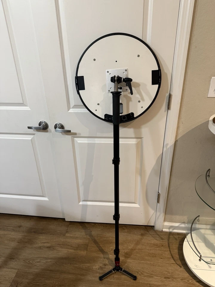 Almohadilla fotográfica iPad cabina/monópode compatible anillo LED luz itinerante sin cable de alimentación Foto 3 de 4