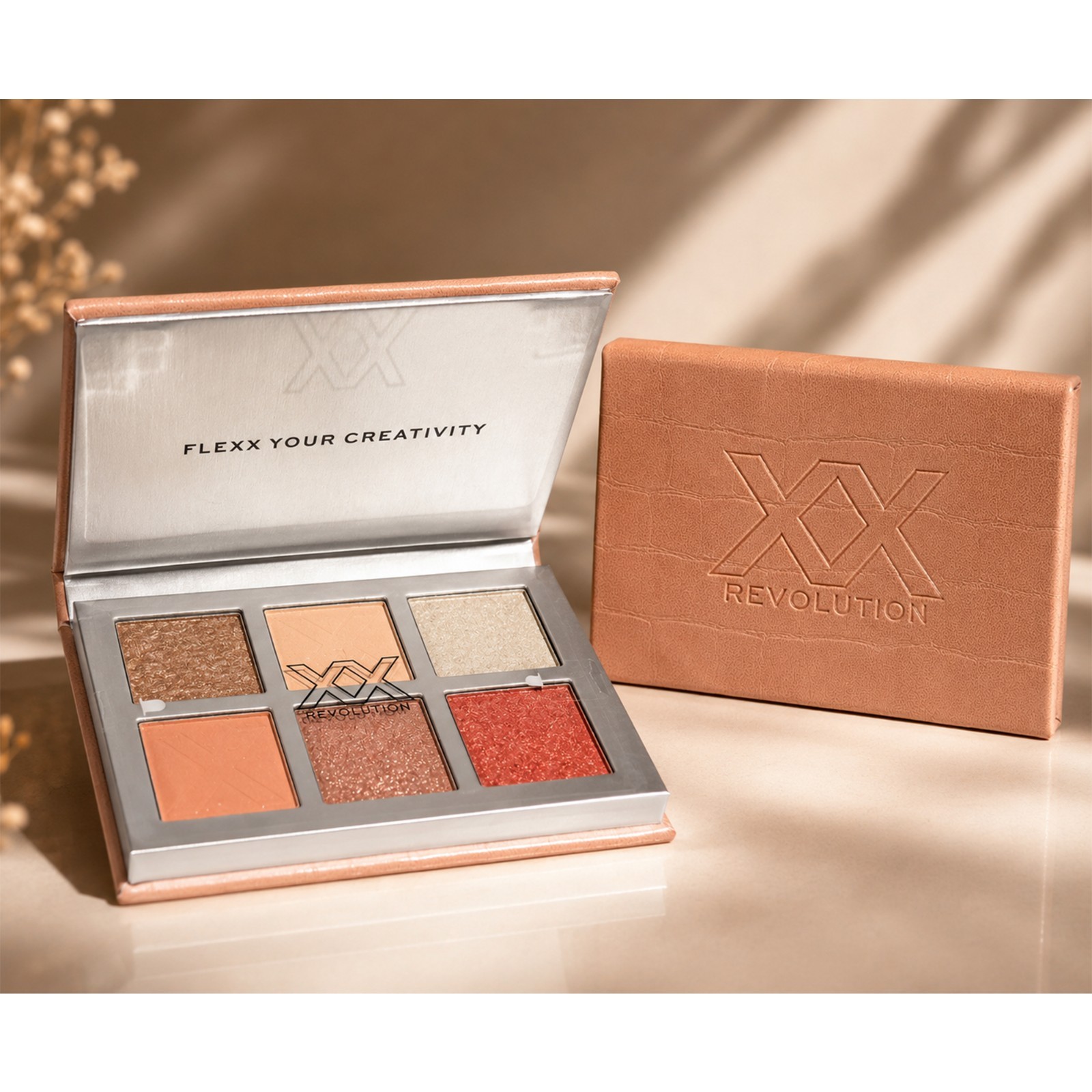 REVOLUTION XX BASIC PEACH FLEXX SHADOW EYESHADOW PALETTE VEGAN