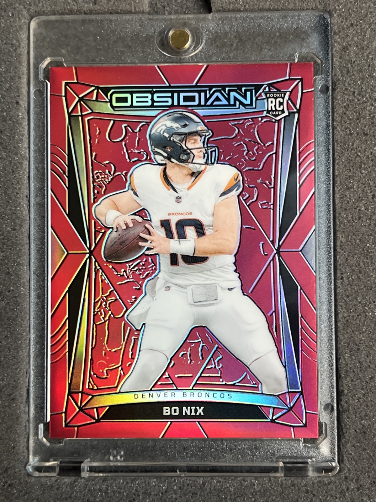 2024 Panini Obsidian - Bo Nix #56 Red /49 (RC)