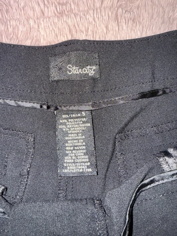 Pantalones de vestir negros Starcity - Talla S - Corte bota/acampanado, pantalones de trabajo elásticos Foto 2 de 4