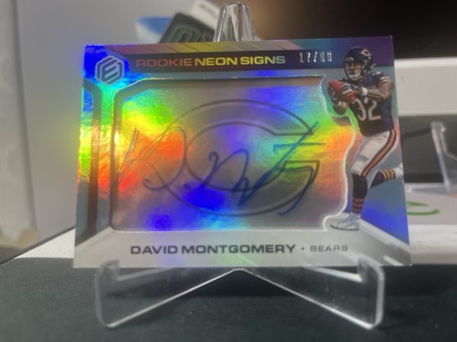 2019 Chicago Bears 🐻 David Montgomery Rookie Neon Signs Autograph 17/99