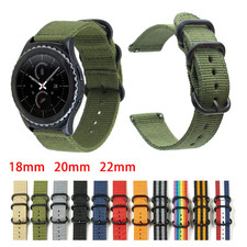 18mm 20mm 22mm Durable Military Woven Nylon Wrist Watch Band Quick Release Strap