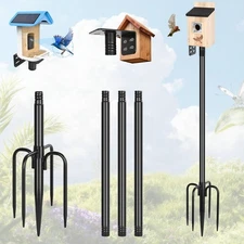 Gtongoko Smart Bird Feeder Pole 63 Inch Bluebird House Pole for Outdoors Weather