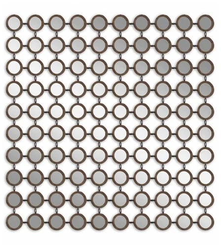 Dinuba 39 1/2" Square Antiqued Silver Mirrored Wall Art - Picture 2 of 2