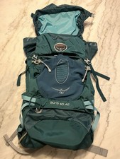 Osprey Aura 50 AG Backpack Womens Green/teal Anti-Gravity Hiking Outdoor Size Xs