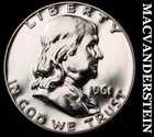 1961 Silver Franklin Half Dollar - Choice Gem Proof  Lustrous  #K999