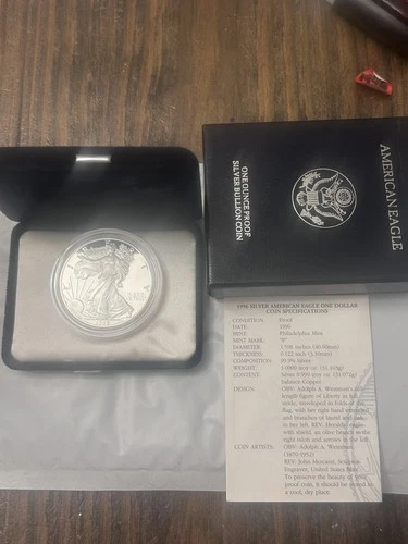 1996-P American Silver Eagle Proof — photo from the most recent tracked eBay sale