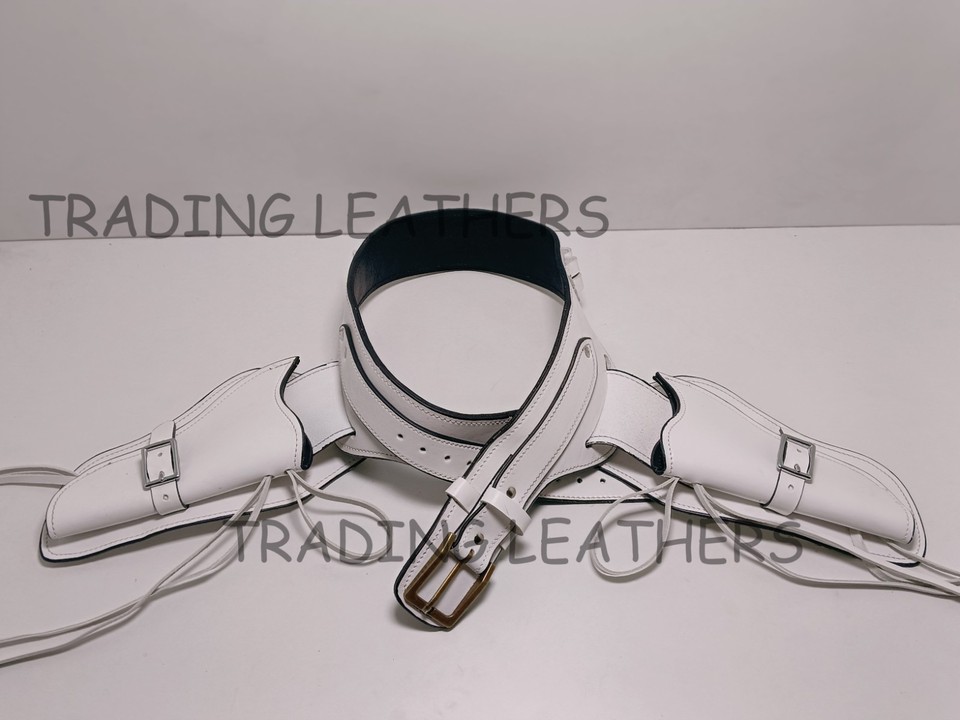 Double Side Western Cartridge Leather Dual R/L Gun Holster Belt Ammo ...