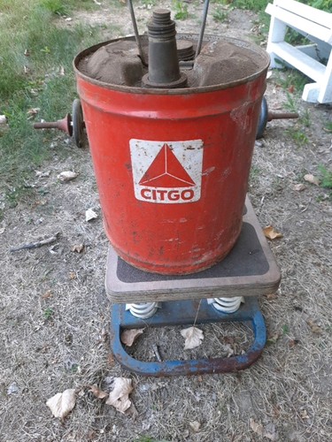 Vintage RED CITGO TRACTOR Motor Oil 5 Five Gallon Can - Picture 4 of 12