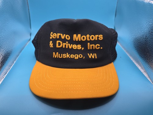 VTG Rare Snapback Trucker Hat Servo Motors & Drives Inc Muskego Wisconsin