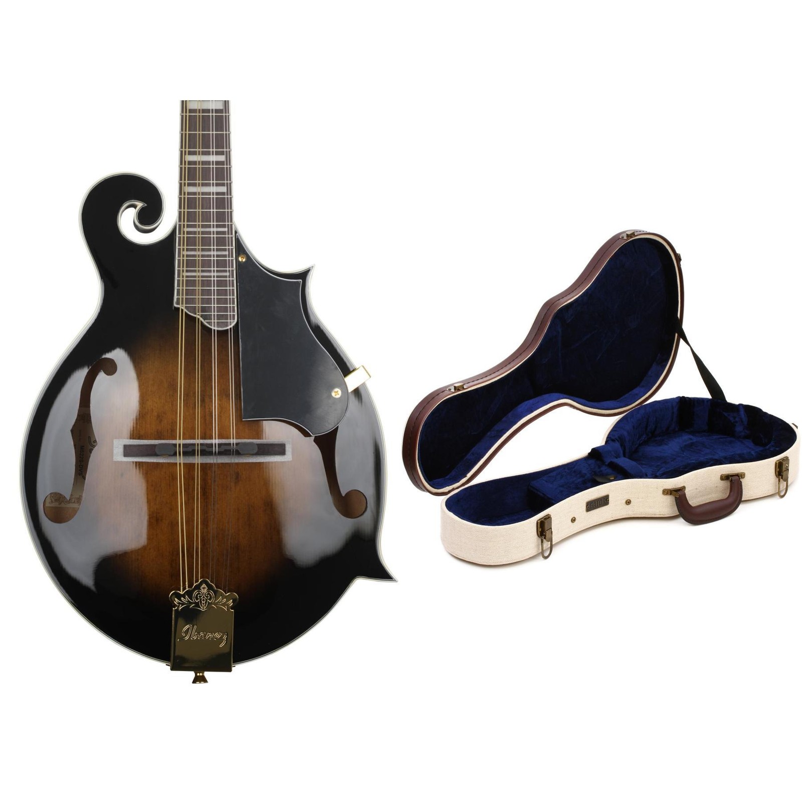 Комплект из мандолины и футляра Ibanez M522 - Темная скрипка с солнечным блеском 75590₽
