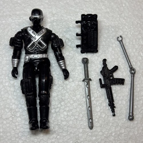 SNAKE EYES - Loose Figure - GI JOE 1989 w/ACCESSORIES Backpack - HASBRO Vintage
