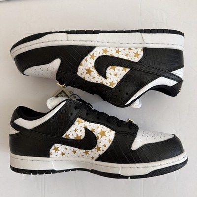 Nike SB Dunk Low Supreme Stars Black Size 10 Brand New