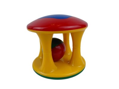 TOLO Blue Red Yellow Green Spinner Roller Vintage Baby Rattle Toy