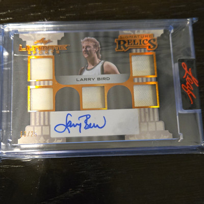 Leaf 2024 Ultimate Sports Larry Bird USR-LB1 Auto Mem Silver Sparkle Holo /4