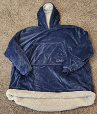 The Comfy Original Hoodie Sherpa Lining Wearable Blanket Cozy Blue ONE SIZE