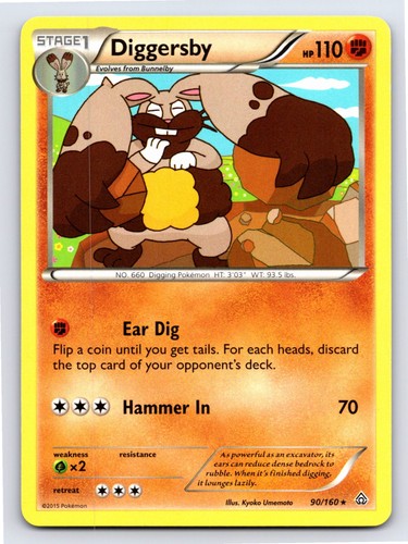 Diggersby 90/160 Rare XY - Primal Clash Pokemon LP