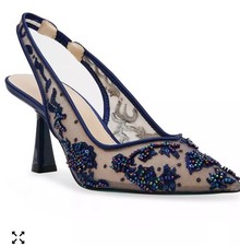 BETSEY JOHNSON 8.5 SB- NIKKI PUMPS / HEELS NAVY BLUE