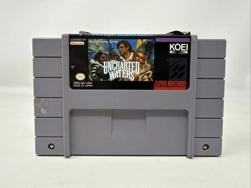 Uncharted Waters (Super Nintendo, SNES, 1993) Cartridge Only Tested Working