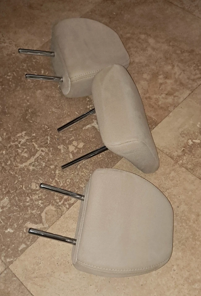 2015-2020 Nissan Rogue Rear Seat Cloth Head Rest Set of 3 Beige 2016 2018 Foto 3 de 4