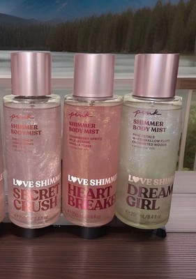 Pink Mist Shimmer. $15 Per Bottle SCENTS AVIALABLE ARE THE ON THE PICTURE.