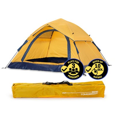 Zelt 3 Personen Campingzelt Kuppelzelt Wasserdicht Automatik Wurfzelt Outdoor