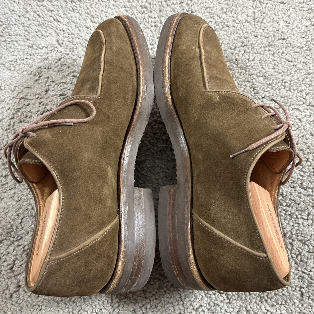 Gravati 16063 Mens Slip On Loafer Moccasins Suede Brown Leather‎ Size 10 Medium Gravati - Medium Brown Suede Penny Loafer | Mitchell Stores main image 2