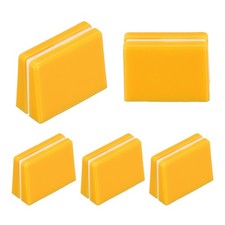 For DJ Console, Universal Yellow Plastic Fader Mixer Caps, 5Pcs