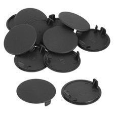 10Pcs 40mm 1-9/16" Dia Plastic Concealed Hinge Hole Cover Hole Plugs, Black