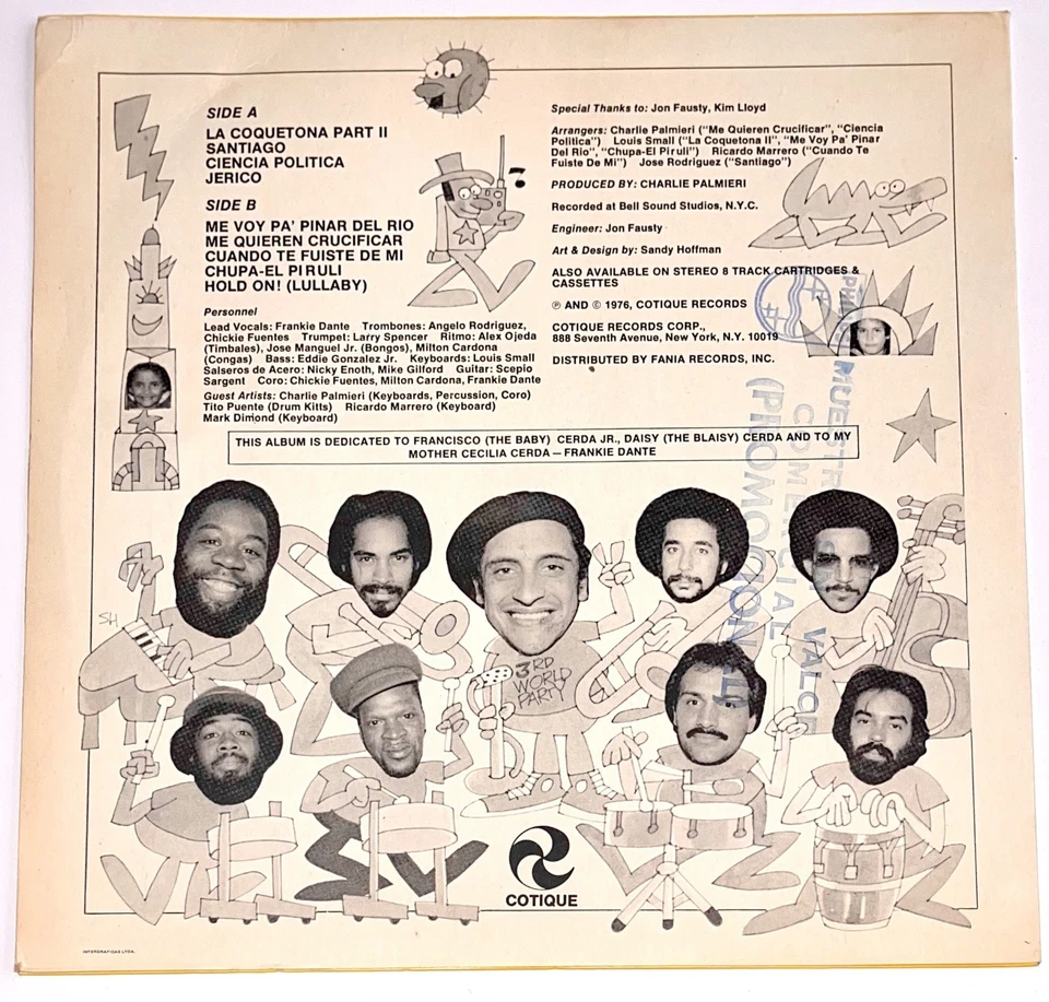 Frankie Dante & His Orchestra Flamboyan – Los Salseros De Acero - Promo - Image 2 of 4