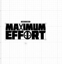 Deadpool Maximum effort Decal Vinyl Car Window Sticker 5x2 Inches 