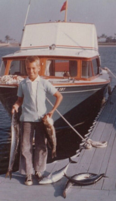 4S Photograph 1959 Boy Wood Boat Dock Fish Fishing Catch Sportsman