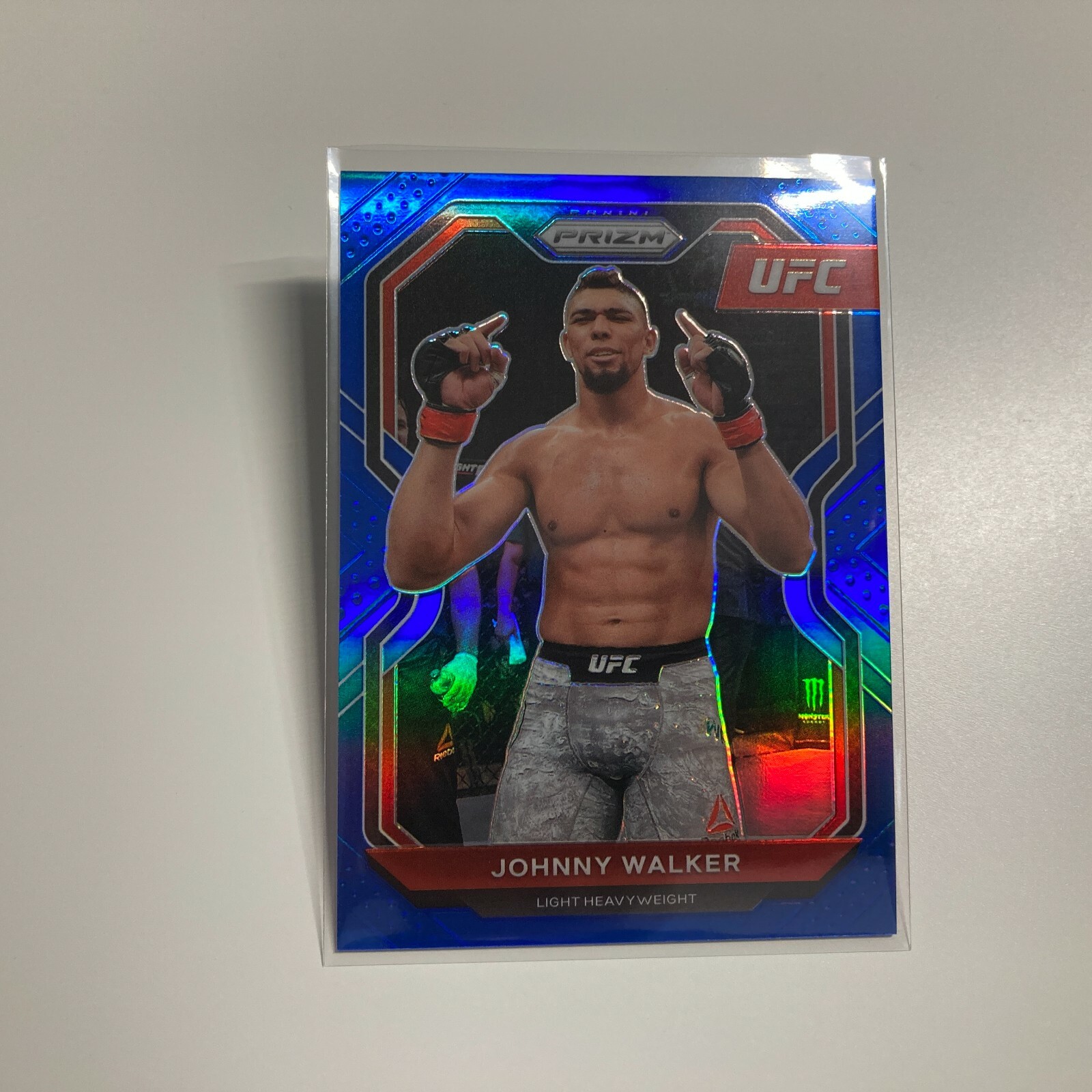 Johnny Walker 2021 Panini Prizm UFC Blue Refractor Card 130/199 #15