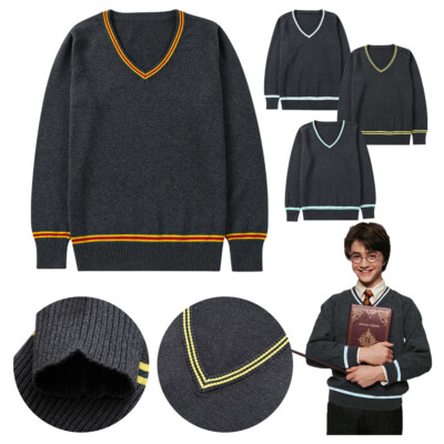 Harry Potter Sweater Gryffindor Ravenclaw Lythern Hufflepuff Adult&Kid Clothing.