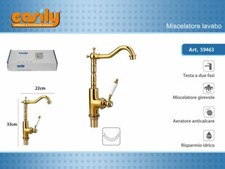 x Miscelatore Rubinetto Dorato Monocomando Manopola Ceramica Cucina Lavello dfh