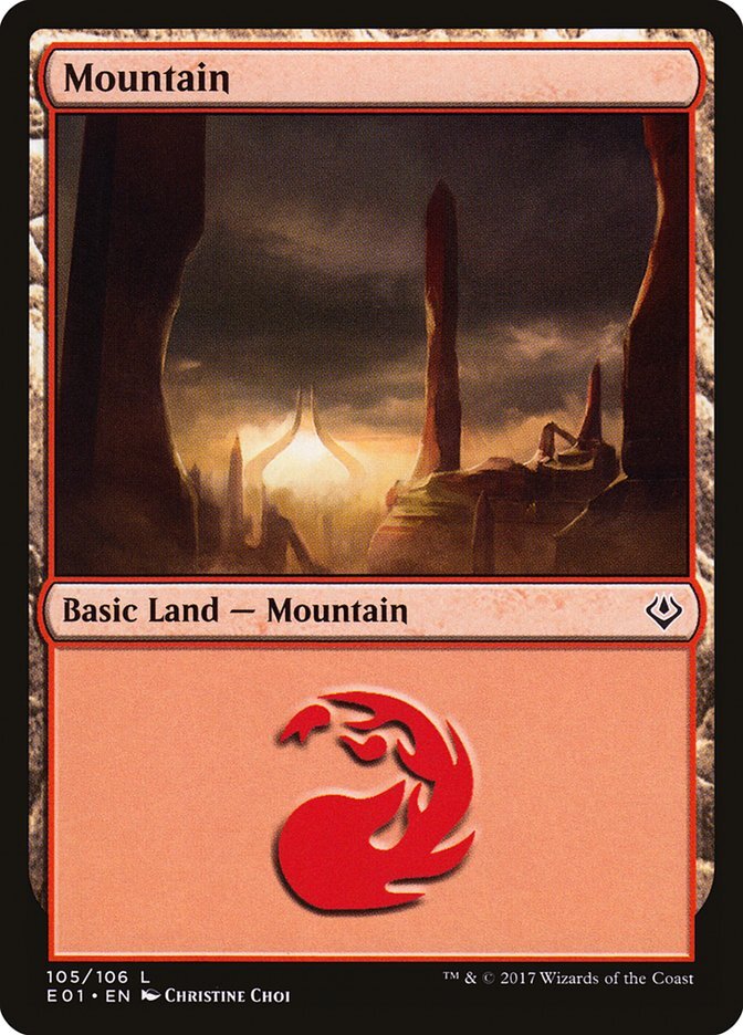 MTG Magic the Gathering Mountain (105/115) Archenemy Nicol