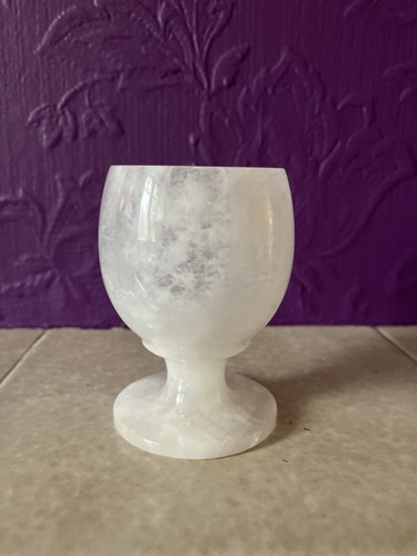 6 X White Marble Wine Glasses 2.7 X 1.7 In - Picture 6 of 9