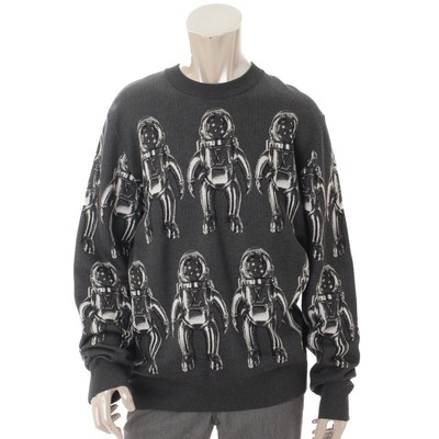 Auth Louis Vuitton 19SS Mens Spaceman Knit Tops Sweater Gray XL(68592 | eBay