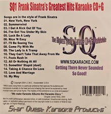 1 FRANK SINATRA  SQ KARAOKE CDG DISC