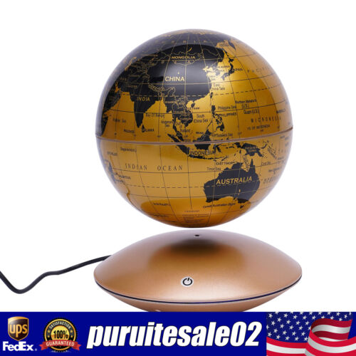 Magnetic Levitating Floating Globe World Map Color Light Night Lamp Decor DC12V