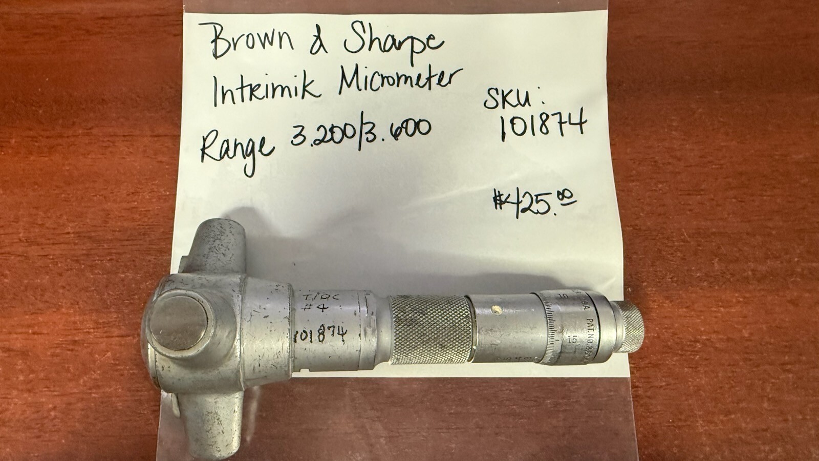 Intrmik Brown Sharpe Intrimik 3.2-3.6 Internal 3 Point Micrometer 101874 Bore ...