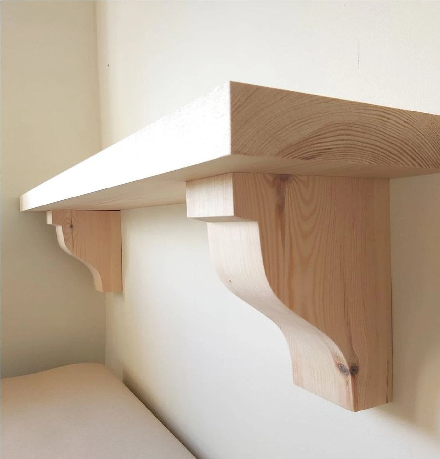 Floating Wall Mount Molding Ledge Handmade Antique Wood Corbel Reclaimed Shelf