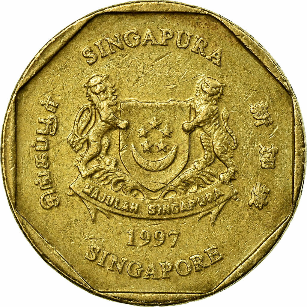 686090] Coin, Singapore, Dollar, 1997, Singapore Mint, VF(30-35