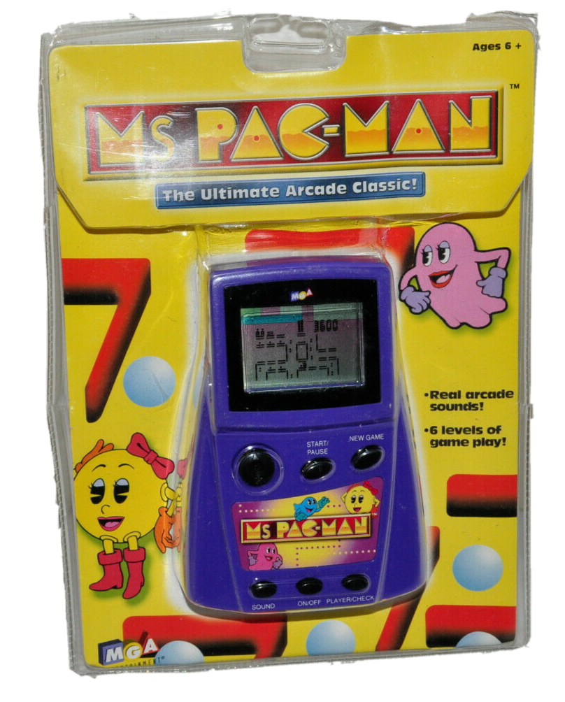 Ms Pac-Man Hand Held Electronic LCD Game MGA 2001 (Purple 248262