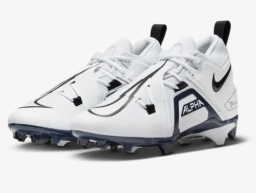 Men's Nike Alpha Menace Pro 3 Football Cleats Sz 11.5 White Navy CT6649-108, New - Picture 3 of 18